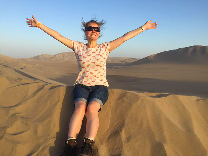 Debbie in Desierto De Huacachina, Peru September 2017