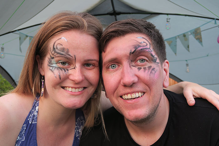 Chris and Debbie at Debbie's birthday celebrations, August 2017