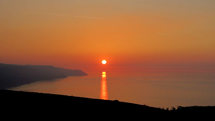 Watching the sunset on the 7th April 2017 from North Hill.